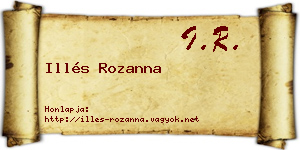 Illés Rozanna névjegykártya