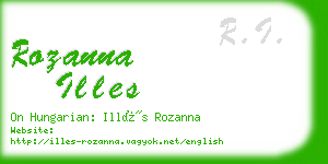 rozanna illes business card